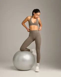 SoftMotion™ Minimal Halter Neck Bralette with Grey Logo