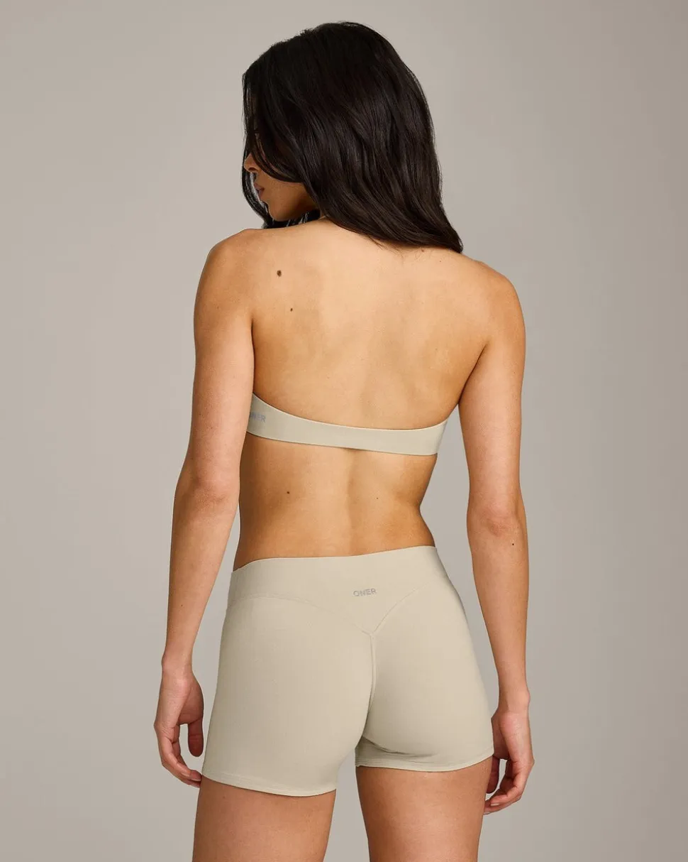 SoftMotion™ Minimal Halter Neck Bralette with Grey Logo