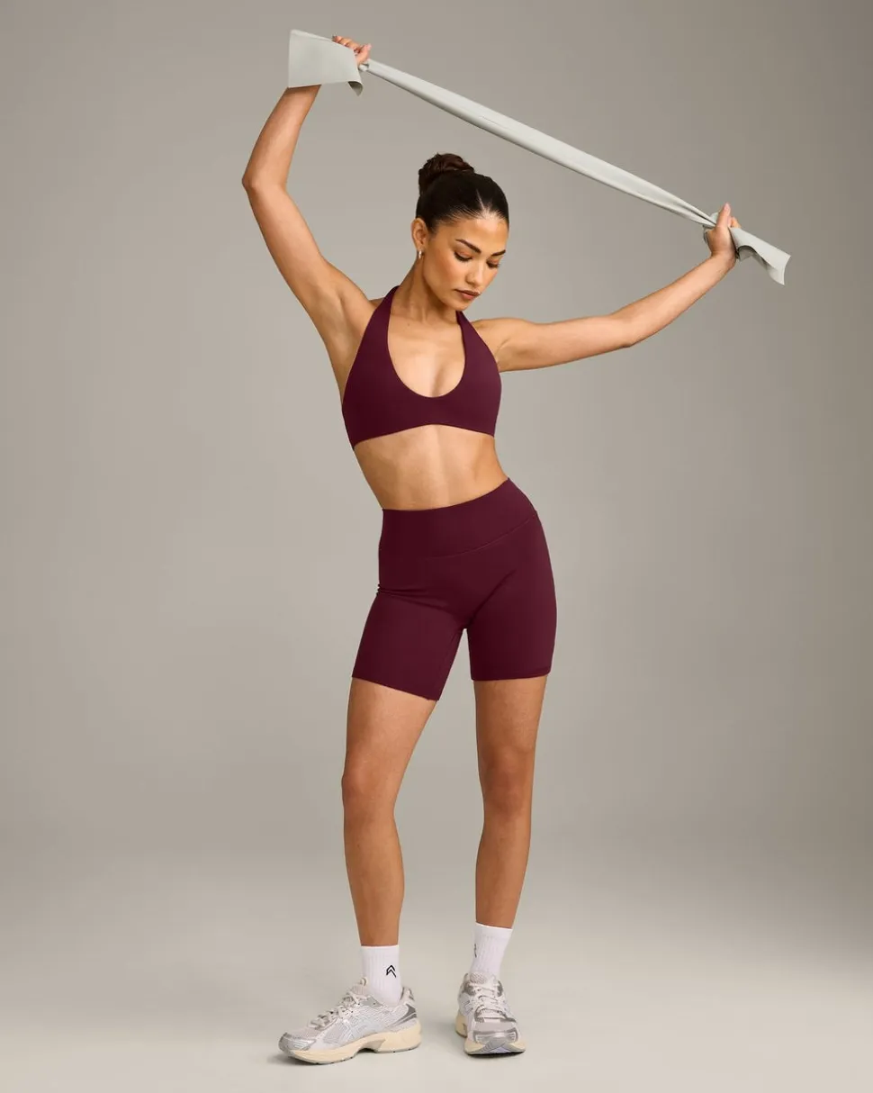 SoftMotion™ Minimal Halter Neck Bralette with Grey Logo