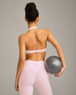 SoftMotion™ Minimal Halter Neck Bralette with Grey Logo