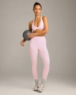 SoftMotion™ Minimal Halter Neck Bralette with Grey Logo