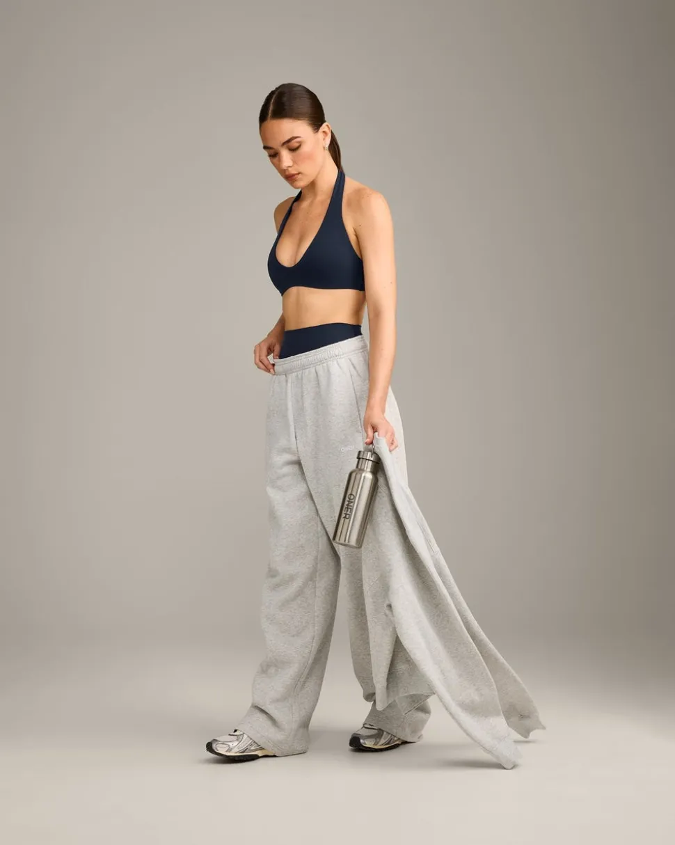 SoftMotion™ Minimal Halter Neck Bralette with Grey Logo