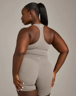SoftMotion™ Racer Back Mid Vest with Built in Bra Shelf with White Logo