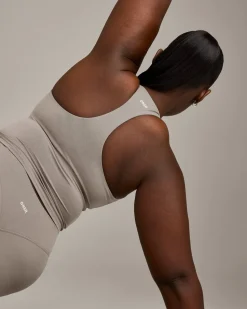 SoftMotion™ Racer Back Mid Vest with Built in Bra Shelf with White Logo