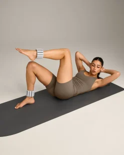 SoftMotion™ Racer Back Mid Vest with Built in Bra Shelf with Grey Logo