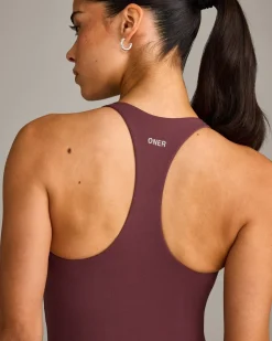SoftMotion™ Racer Back Mid Vest with Built in Bra Shelf with Grey Logo
