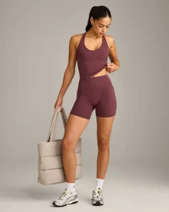 SoftMotion™ Racer Back Mid Vest with Built in Bra Shelf with Grey Logo