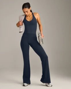 SoftMotion™ Racer Back Mid Vest with Built in Bra Shelf with Grey Logo