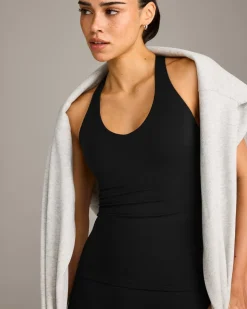 SoftMotion™ Racer Back Vest with Built in Bra Shelf with Grey Logo