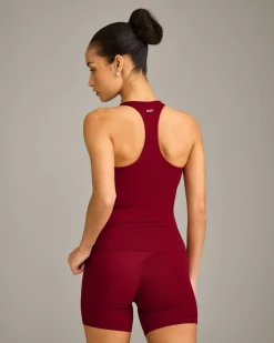 SoftMotion™ Racer Back Vest with Built in Bra Shelf with Grey Logo