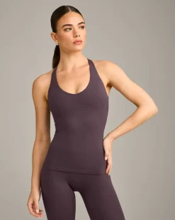 SoftMotion™ Racer Back Vest with Built in Bra Shelf with Grey Logo