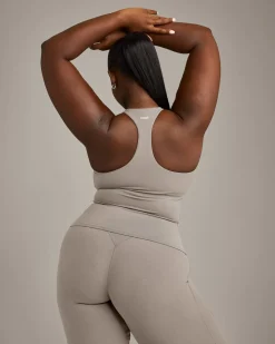 SoftMotion™ Racer Back Vest with Built in Bra Shelf with White Logo