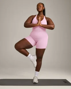 SoftMotion™ Racer Back Vest with Built in Bra Shelf with Grey Logo