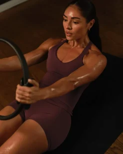SoftMotion™ Racer Back Vest with Built in Bra Shelf with Grey Logo