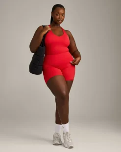 SoftMotion™ Racer Back Vest with Built in Bra Shelf with Grey Logo