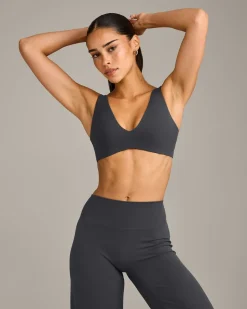 SoftMotion™ Scoop Back Bralette with Grey Logo
