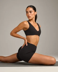 SoftMotion™ Scoop Back Bralette with Grey Logo