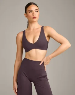 SoftMotion™ Scoop Back Bralette with Grey Logo