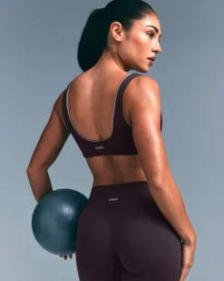 SoftMotion™ Scoop Back Bralette with Grey Logo