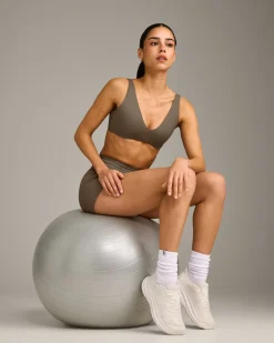 SoftMotion™ Scoop Back Bralette with Grey Logo