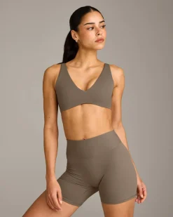 SoftMotion™ Scoop Back Bralette with Grey Logo