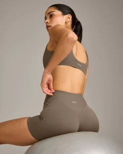 SoftMotion™ Scoop Back Bralette with Grey Logo