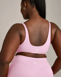 SoftMotion™ Scoop Back Bralette with Grey Logo