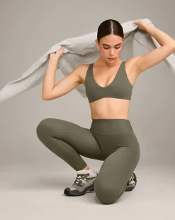 SoftMotion™ Scoop Back Bralette with Grey Logo