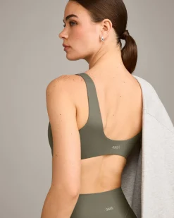 SoftMotion™ Scoop Back Bralette with Grey Logo
