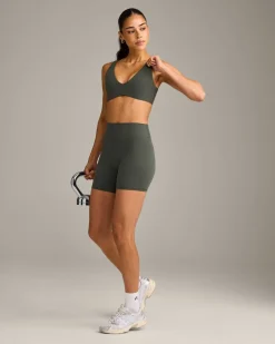 SoftMotion™ Scoop Back Bralette with Grey Logo