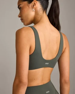 SoftMotion™ Scoop Back Bralette with Grey Logo