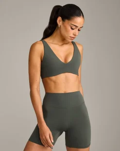 SoftMotion™ Scoop Back Bralette with Grey Logo
