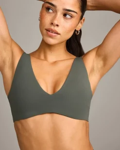 SoftMotion™ Scoop Back Bralette with Grey Logo