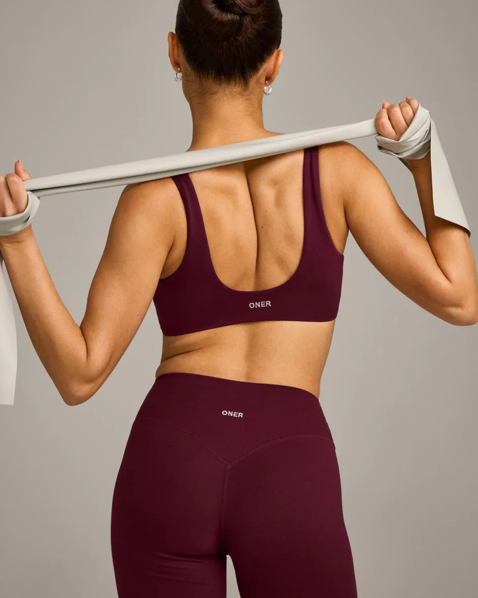 SoftMotion™ Scoop Back Bralette with Grey Logo
