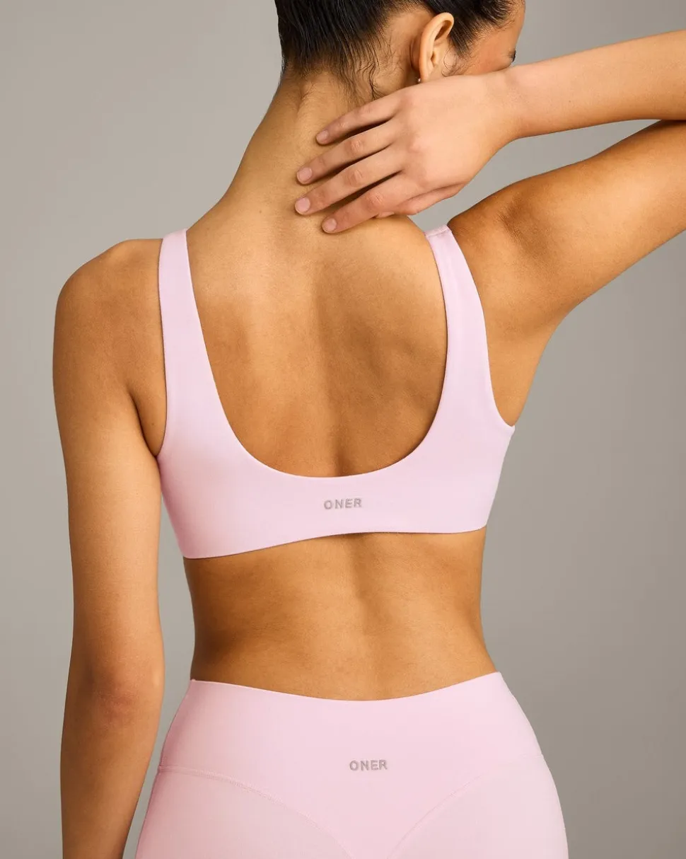 SoftMotion™ Scoop Back Bralette with Grey Logo