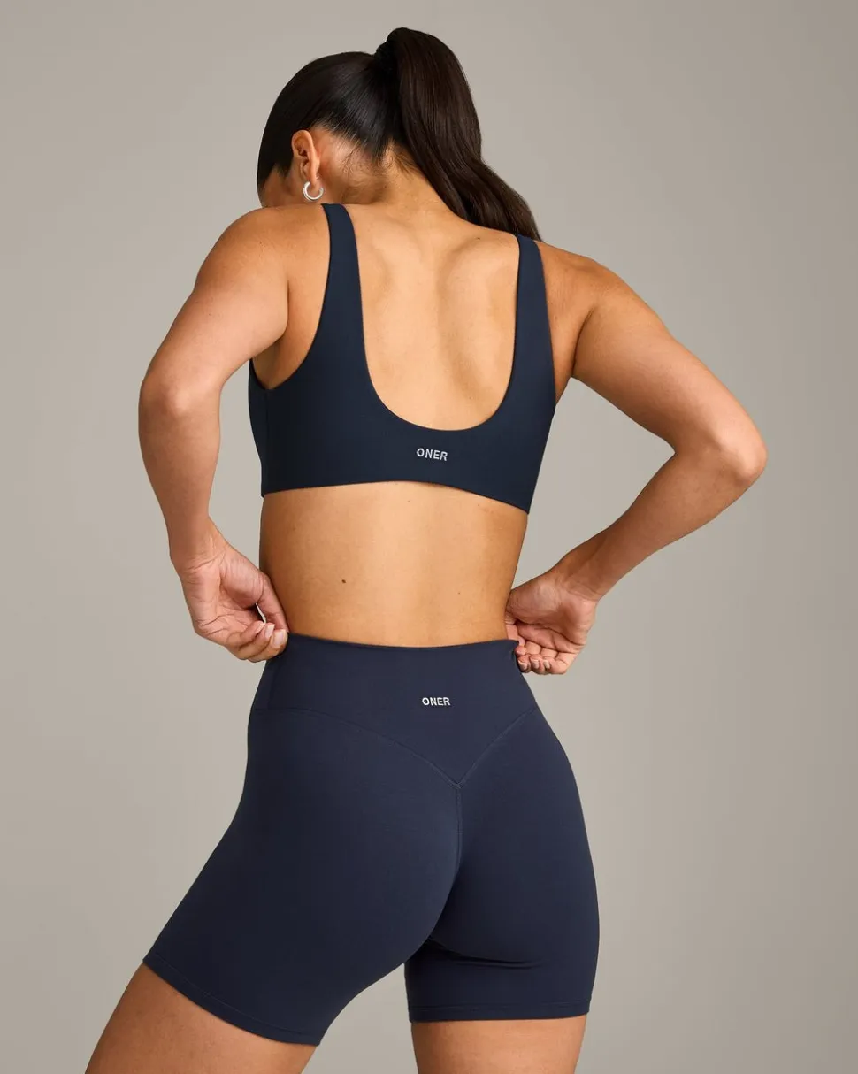 SoftMotion™ Scoop Back Bralette with Grey Logo