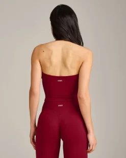 SoftMotion™ Strappy Halter Neck Mid Tank Top with Built in Bra Shelf with Grey Logo