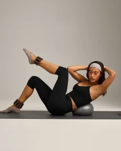 SoftMotion™ Strappy Halter Neck Mid Vest with Built in Bra Shelf with Grey Logo