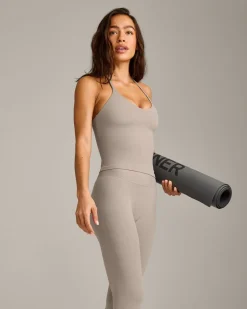 SoftMotion™ Strappy Halter Neck Vest with Built in Bra Shelf with White Logo