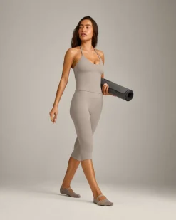 SoftMotion™ Strappy Halter Neck Vest with Built in Bra Shelf with White Logo