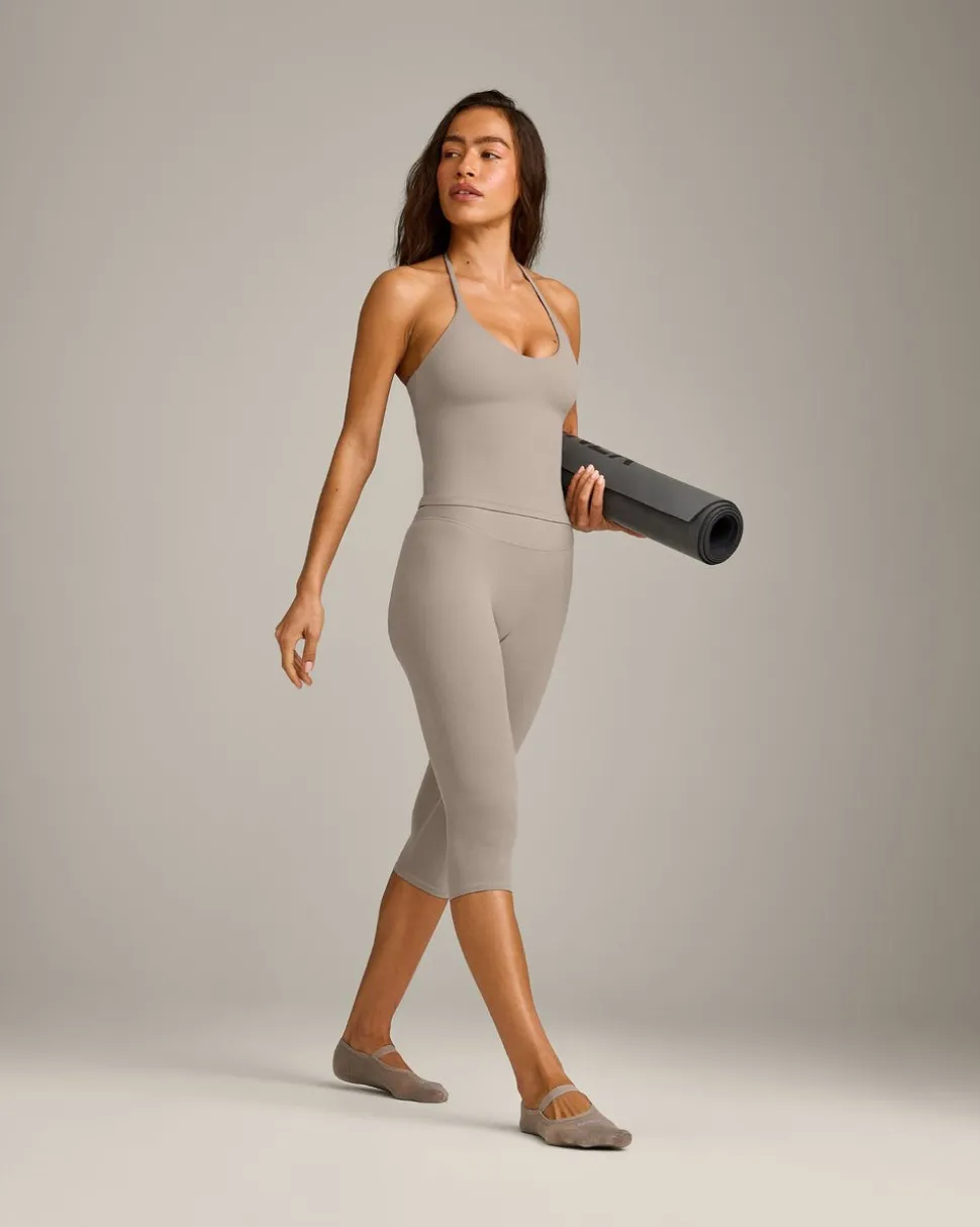 SoftMotion™ Strappy Halter Neck Vest with Built in Bra Shelf with White Logo