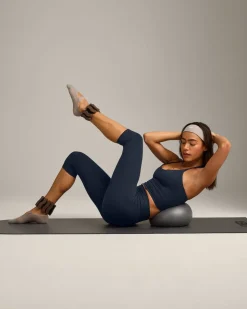 SoftMotion™ Strappy Halter Neck Mid Vest with Built in Bra Shelf with Grey Logo