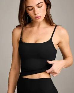 SoftMotion™ Strappy Mid Vest with Built in Bra Shelf with Grey Logo