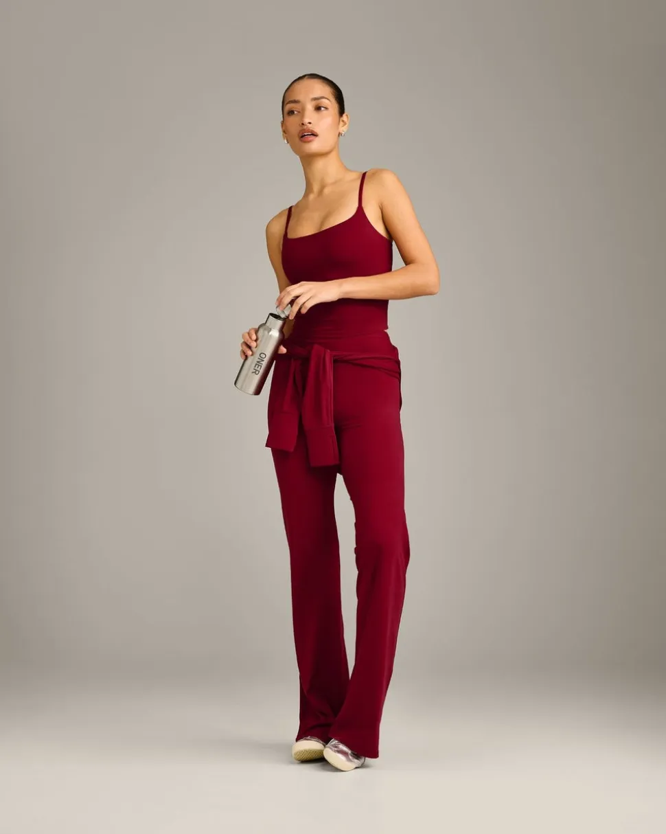 SoftMotion™ Strappy Mid Vest with Built in Bra Shelf with Grey Logo