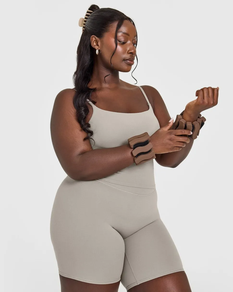 SoftMotion™ Strappy Mid Vest with Built in Bra Shelf with White Logo