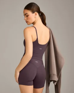 SoftMotion™ Strappy Mid Vest with Built in Bra Shelf with Grey Logo