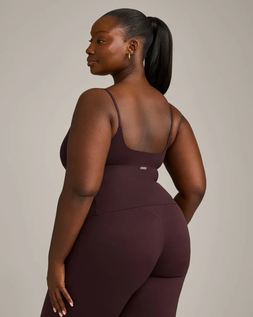SoftMotion™ Strappy Mid Vest with Built in Bra Shelf with Grey Logo