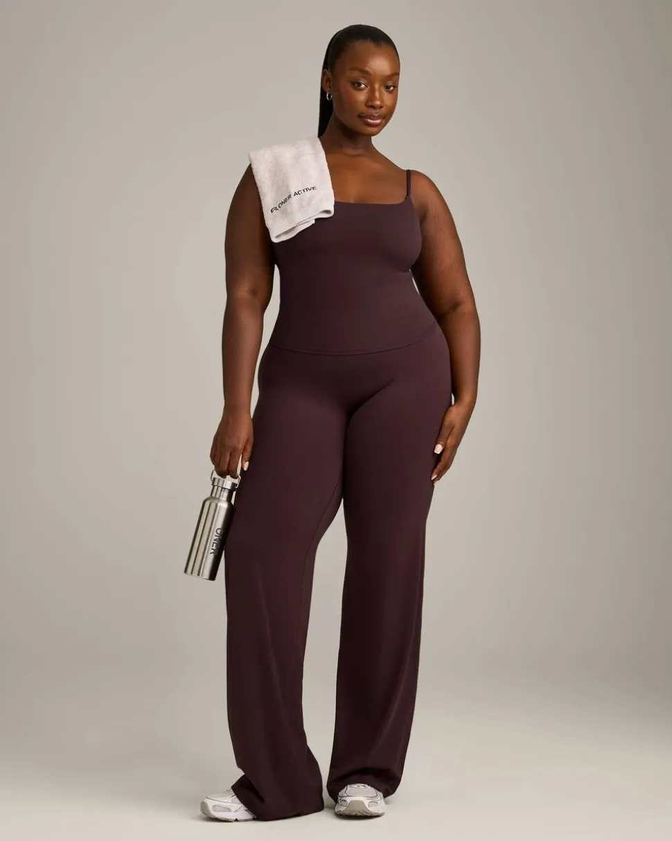 SoftMotion™ Strappy Mid Vest with Built in Bra Shelf with Grey Logo
