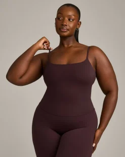 SoftMotion™ Strappy Mid Vest with Built in Bra Shelf with Grey Logo