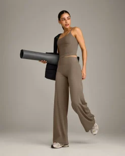 SoftMotion™ Strappy Mid Vest with Built in Bra Shelf with Grey Logo